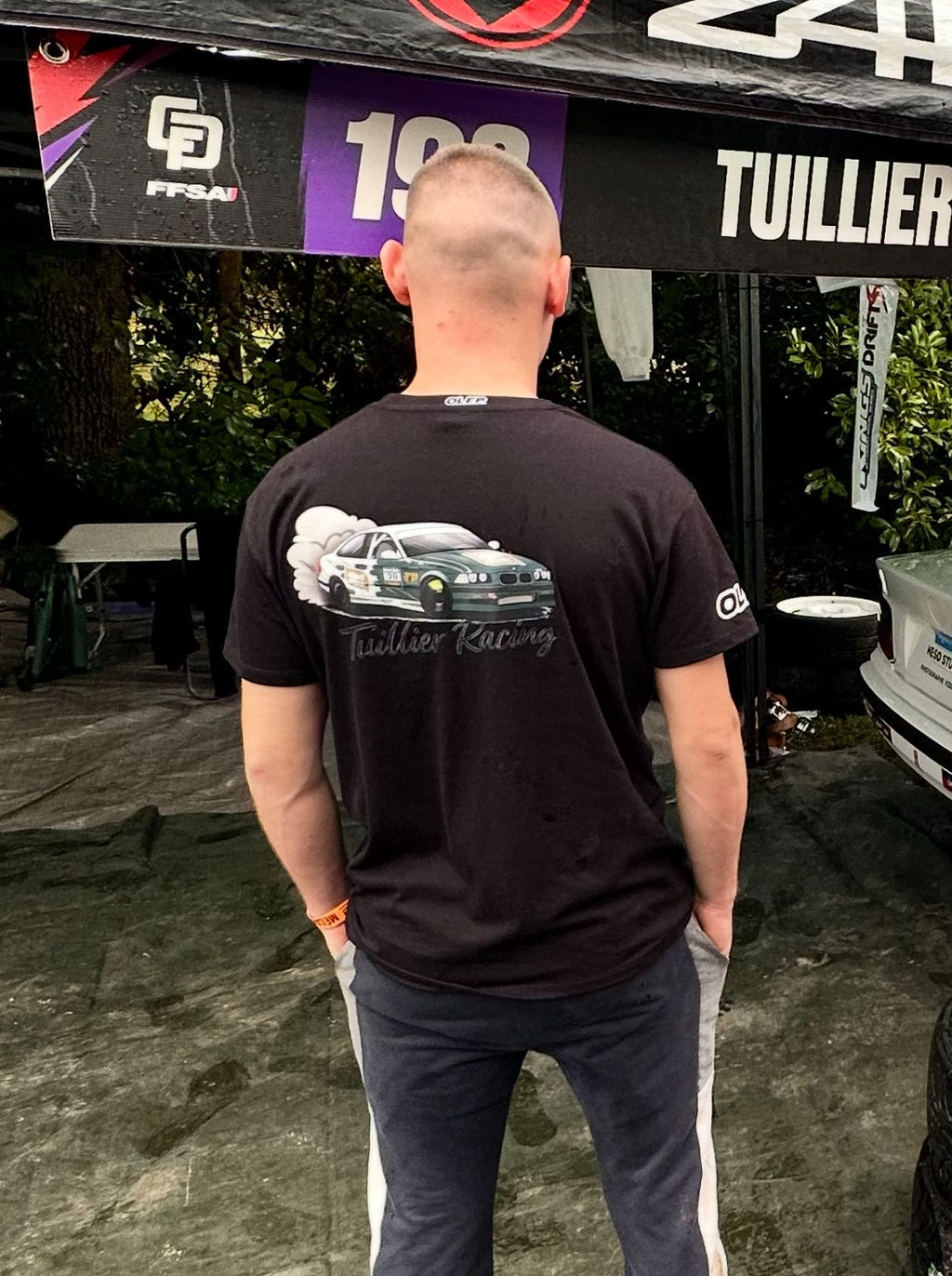 T-shirt manche courte TUILLIER RACING noir